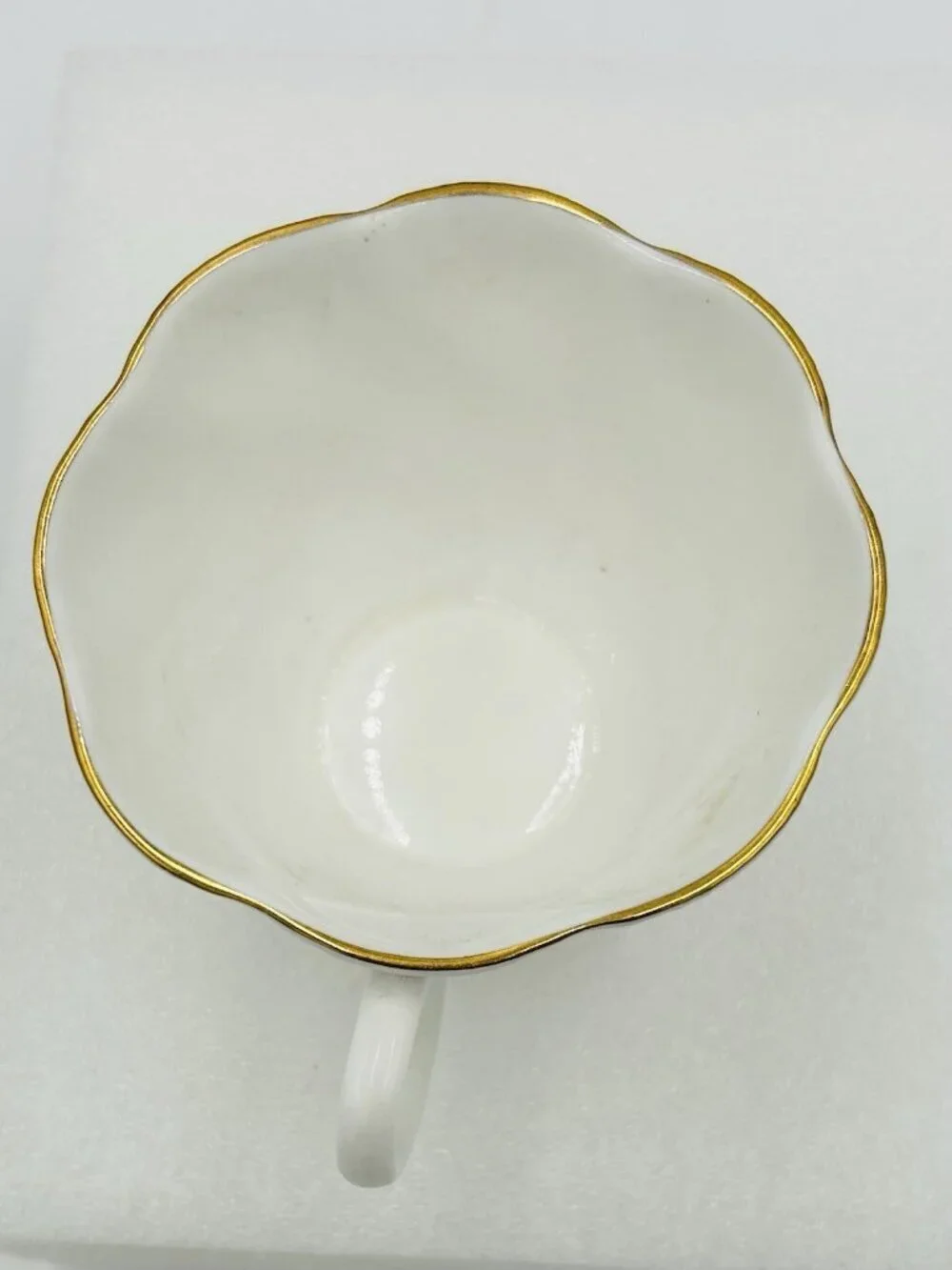 Queen’s Staffordshire England Fine Bone China Flat Teacup Melissa Vintage